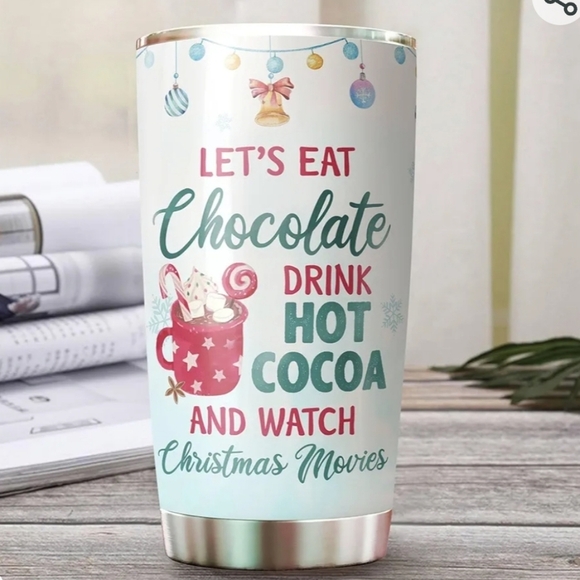 Kozmoz This Is My Christmas Movies Watching Stainless Steel 20oz Tumbler Cup - Picture 3 of 10